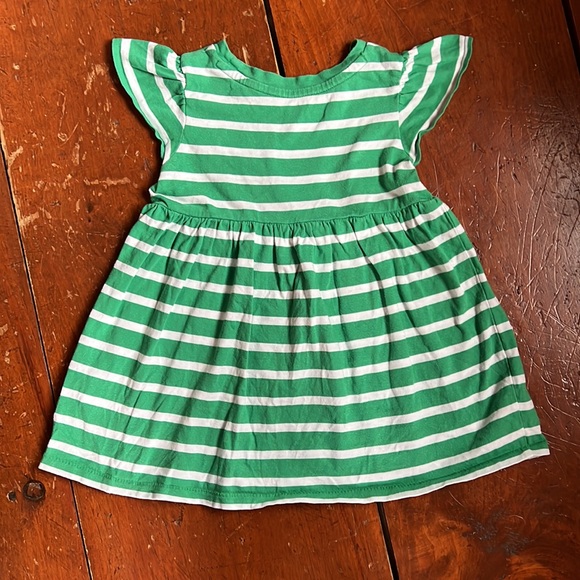 Green and white stripe cotton dress - Picture 2 of 4